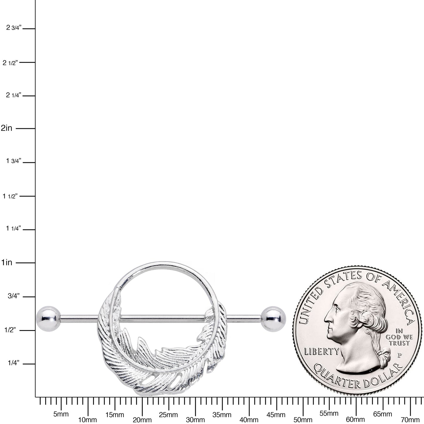 14G 3/4 Falling Feather Nipple Shield Set