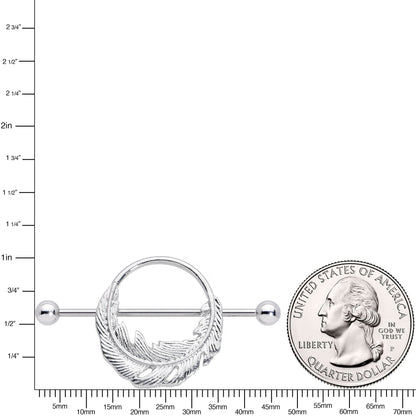 14G 3/4 Falling Feather Nipple Shield Set