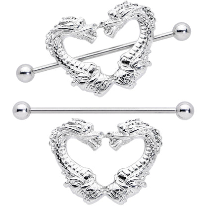 14G 13/16 Dragons Heart Nipple Shield Set