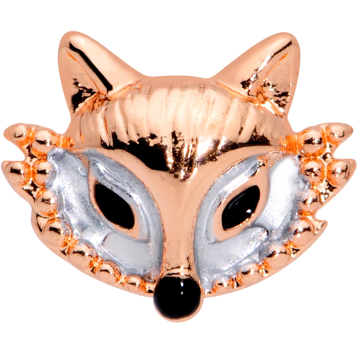 20G 1/4 Rose Gold Tone Fashion Fox Nose Bone