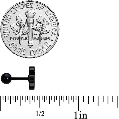 16G 1/4 Black Ghost Boo Halloween Cartilage Tragus Curation Set of 3