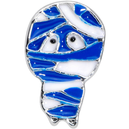 16G 1/4 Blue White Mummy Halloween Cartilage Tragus Earring