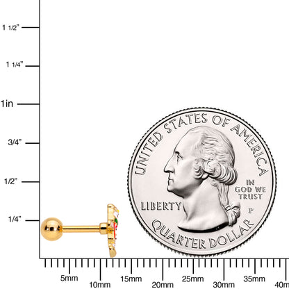Holiday Snowman Santa Tragus Cartilage Earring