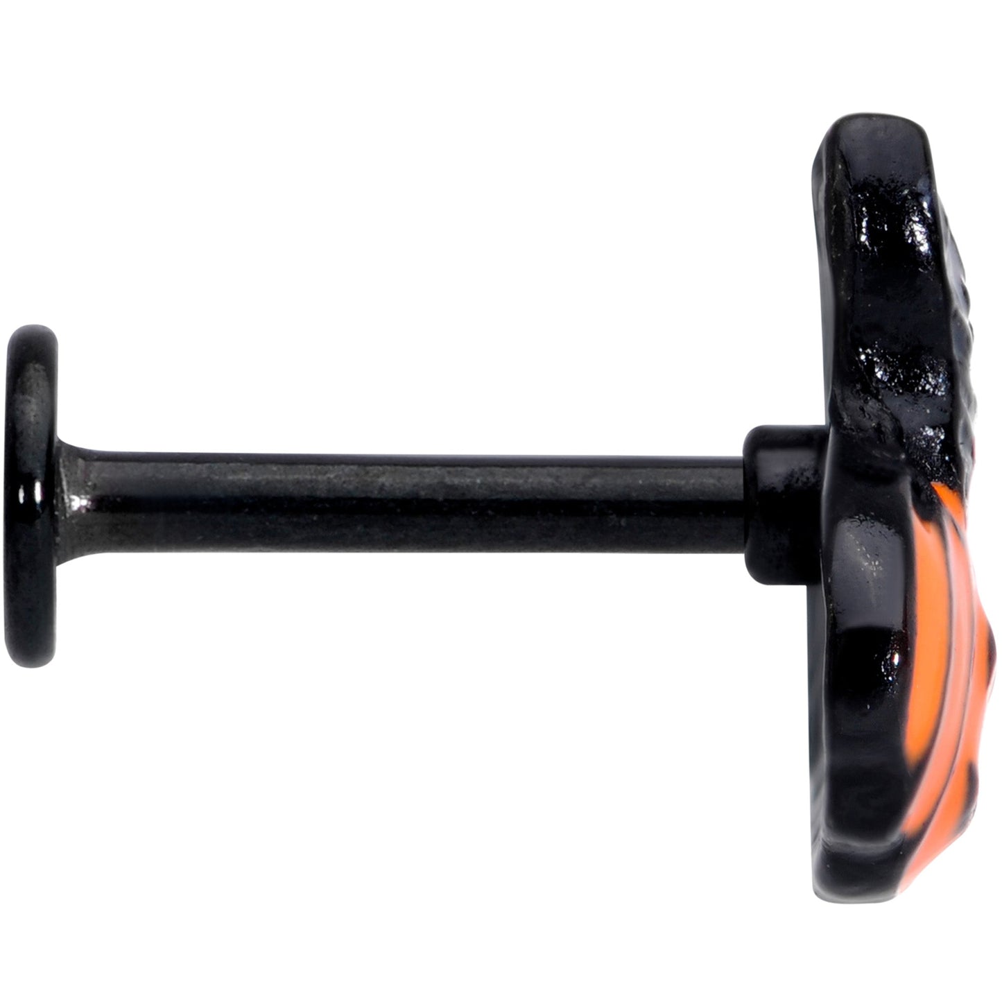 16G 5/16 Black Cat Surprise Pumpkin Halloween Labret Tragus