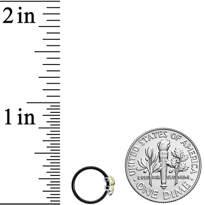 20G 5/16 Black Striped Skull Halloween Nose Hoop