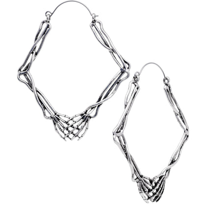 Skeletons Holding Hands Halloween Tunnel Plug Earrings