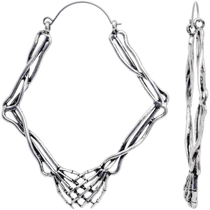 Skeletons Holding Hands Halloween Tunnel Plug Earrings