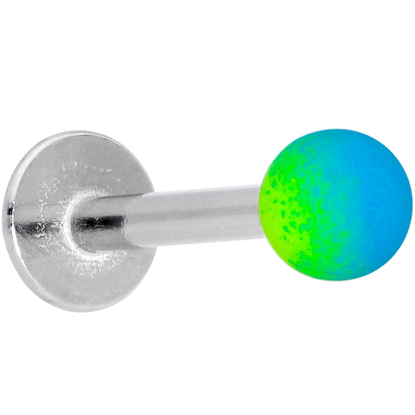 16G 5/16 Yellow Blue Ombre Soft Finish Labret Monroe Tragus