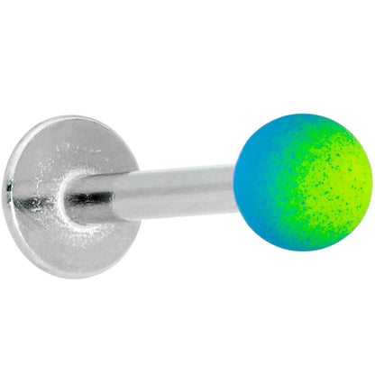 16G 5/16 Yellow Blue Ombre Soft Finish Labret Monroe Tragus