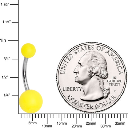 Brilliant Yellow Soft Finish Belly Ring