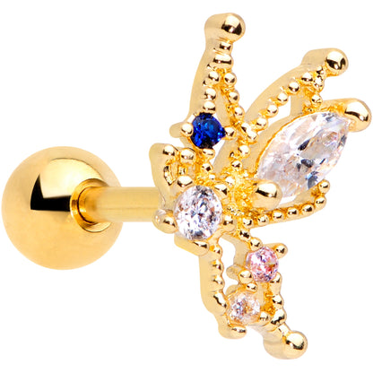 16G 1/4 Clear CZ Gem Star Angel Christmas Cartilage Tragus