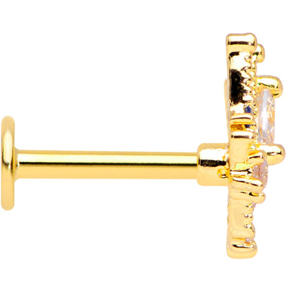 16G 5/16 Clear CZ Gem Star Angel Christmas Labret Monroe Tragus