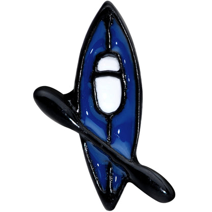 16G 1/4 Black Blue Summer Kayak Boat Cartilage Tragus Earring