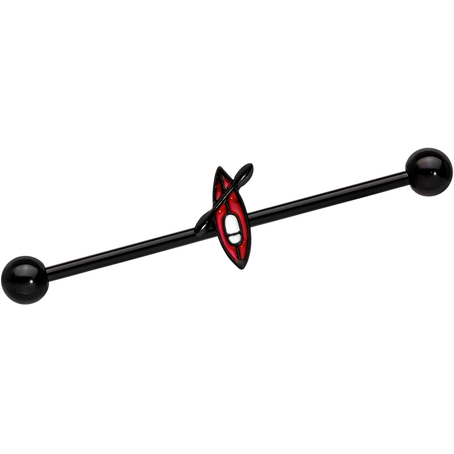 14G Black Red Summer Kayak Boat Industrial Barbell 38mm