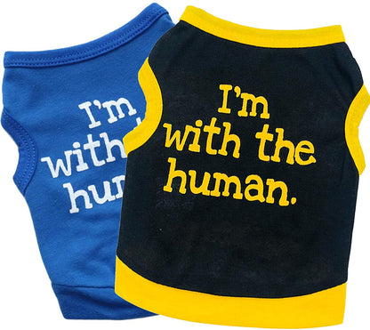 I'm with The Human Dog Cat Puppy Pet Shirts - Jaico Online Shop