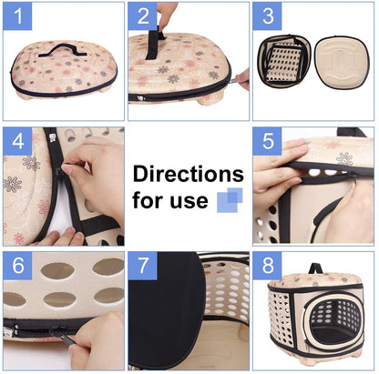 Foldable Pet Dog Cat Puppy Handbag Carrier Cage