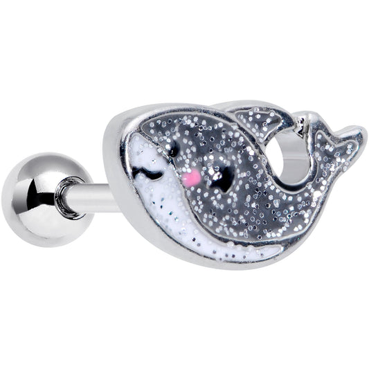 16G 1/4 Sweet Smiling Whale Cartilage Tragus Earring