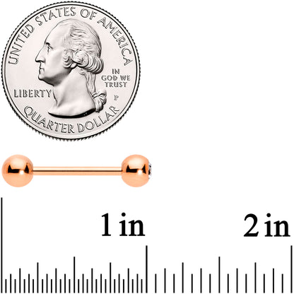 Clear Gem Rose Gold Tone Heart Pink Grey Barbell Tongue Ring Set of 4