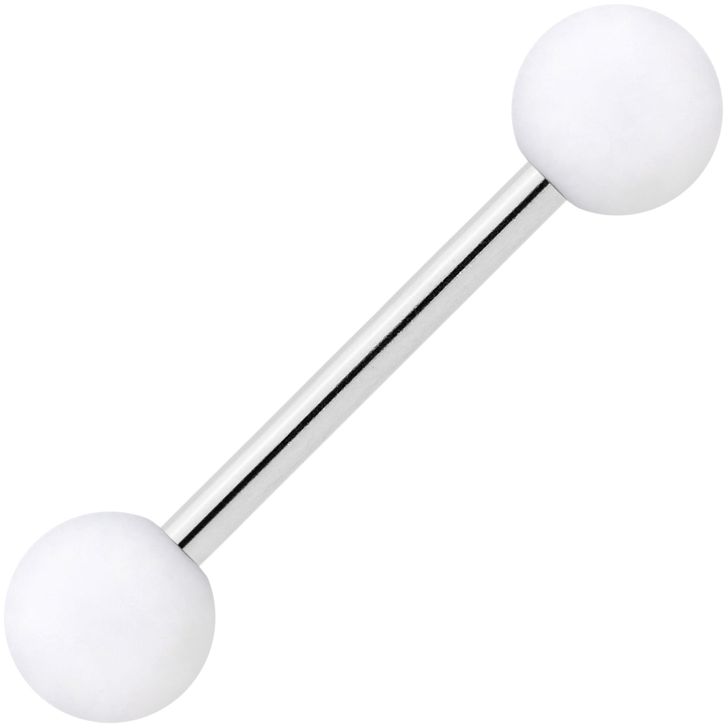 Clear Gem Gold Tone Heart Rainbow Matte Barbell Tongue Ring Set of 4