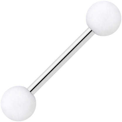 Clear Gem Gold Tone Heart Rainbow Matte Barbell Tongue Ring Set of 4