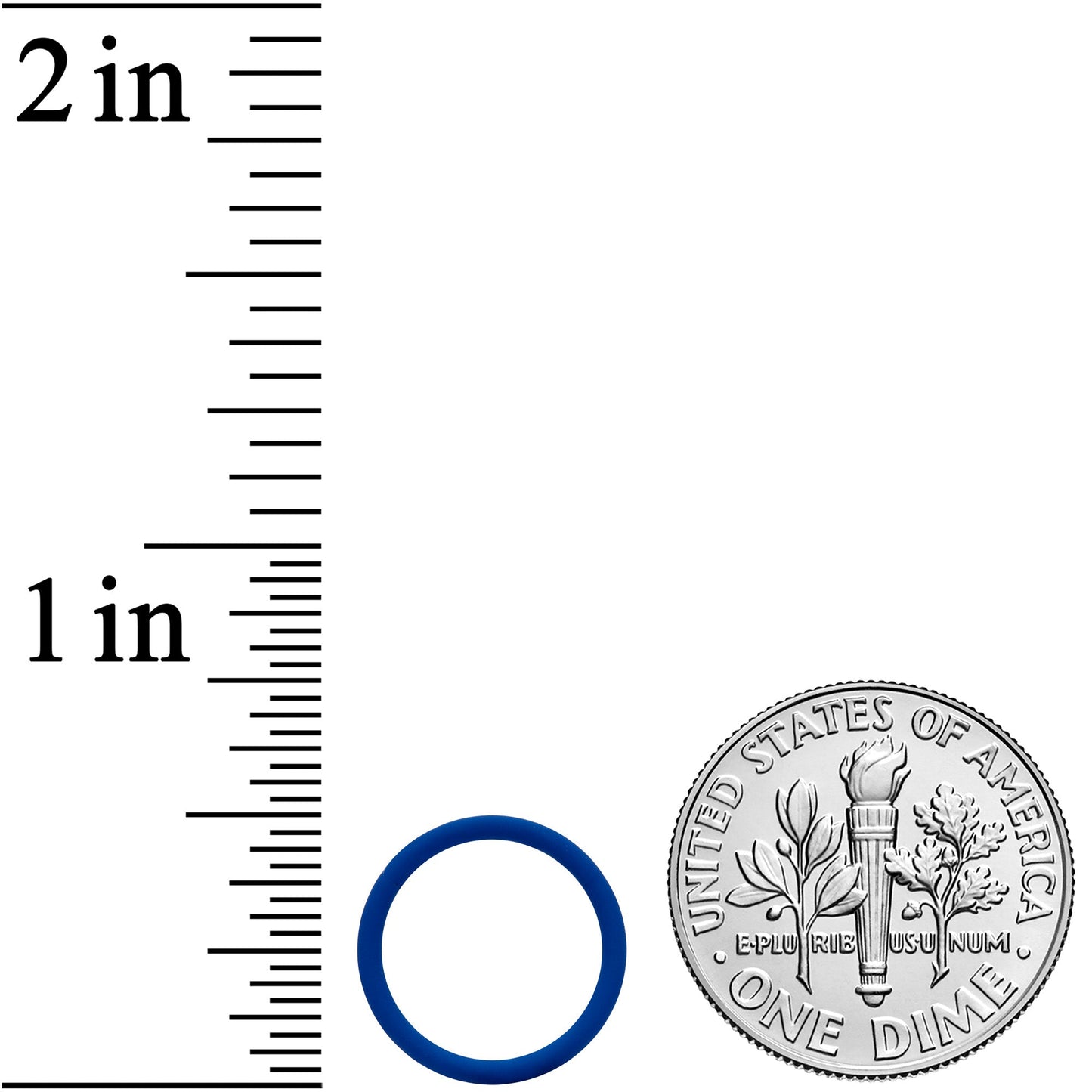 18G 3/8 Blue Matte Cartilage Hinged Segment Ring