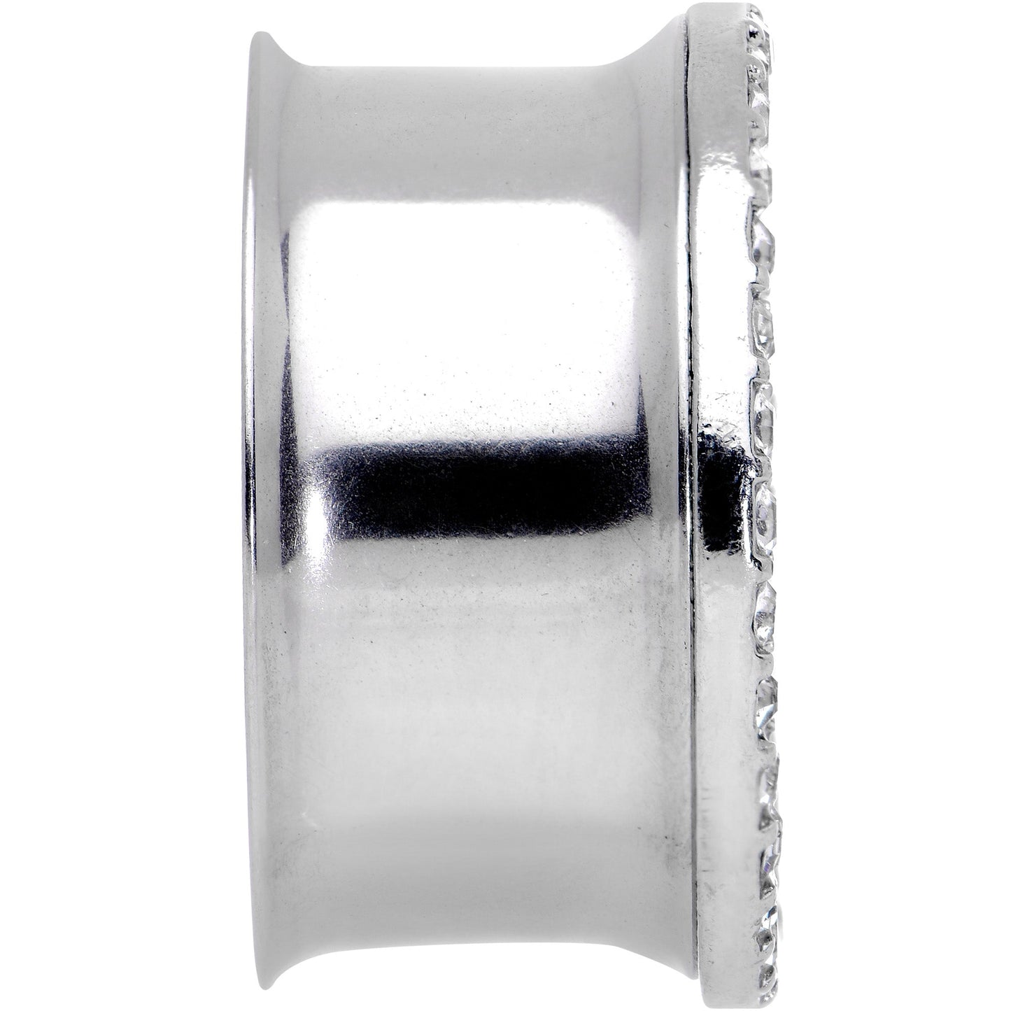 Clear Gem Iridescent Crescent Moon Tunnel Plug Set