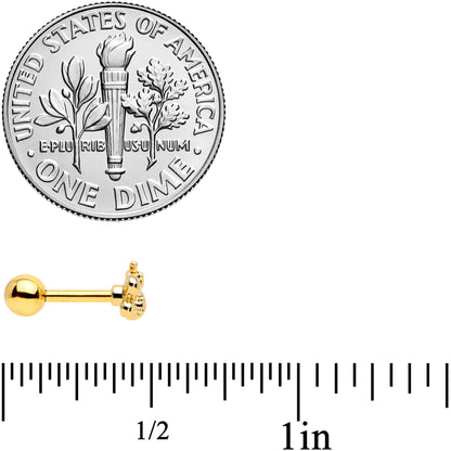 16G 1/4 Gold Tone Simply Stylish Bee Cartilage Tragus Earring