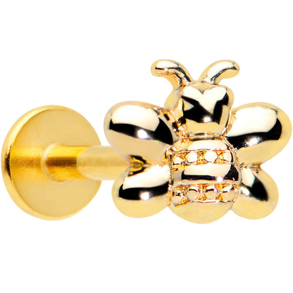 16G 5/16 Gold Tone Simply Stylish Bee Labret Monroe Tragus