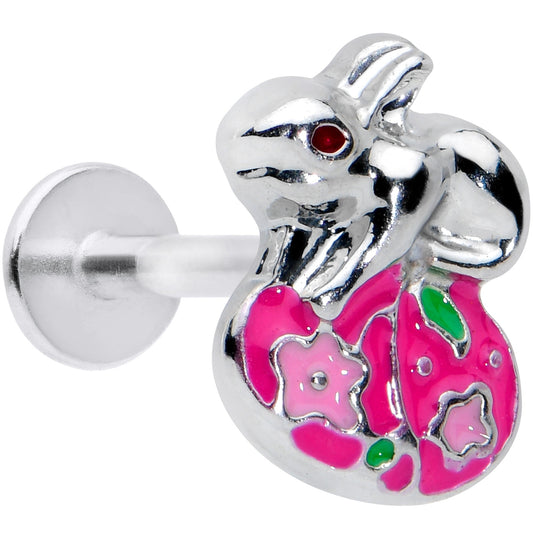 16G 5/16 Pink Gem Easter Egg Easter Bunny Labret Monroe Tragus