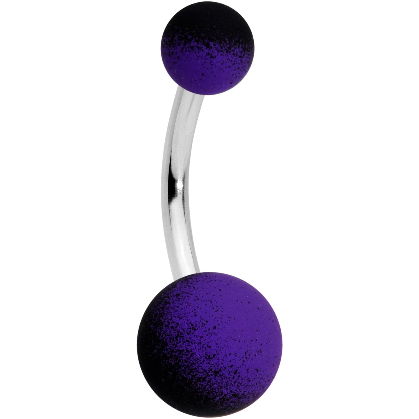 Purple Black Ombre Soft Finish Belly Ring