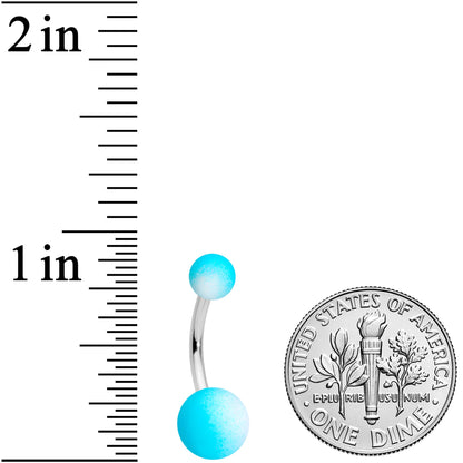 Blue White Ombre Soft Finish Belly Ring