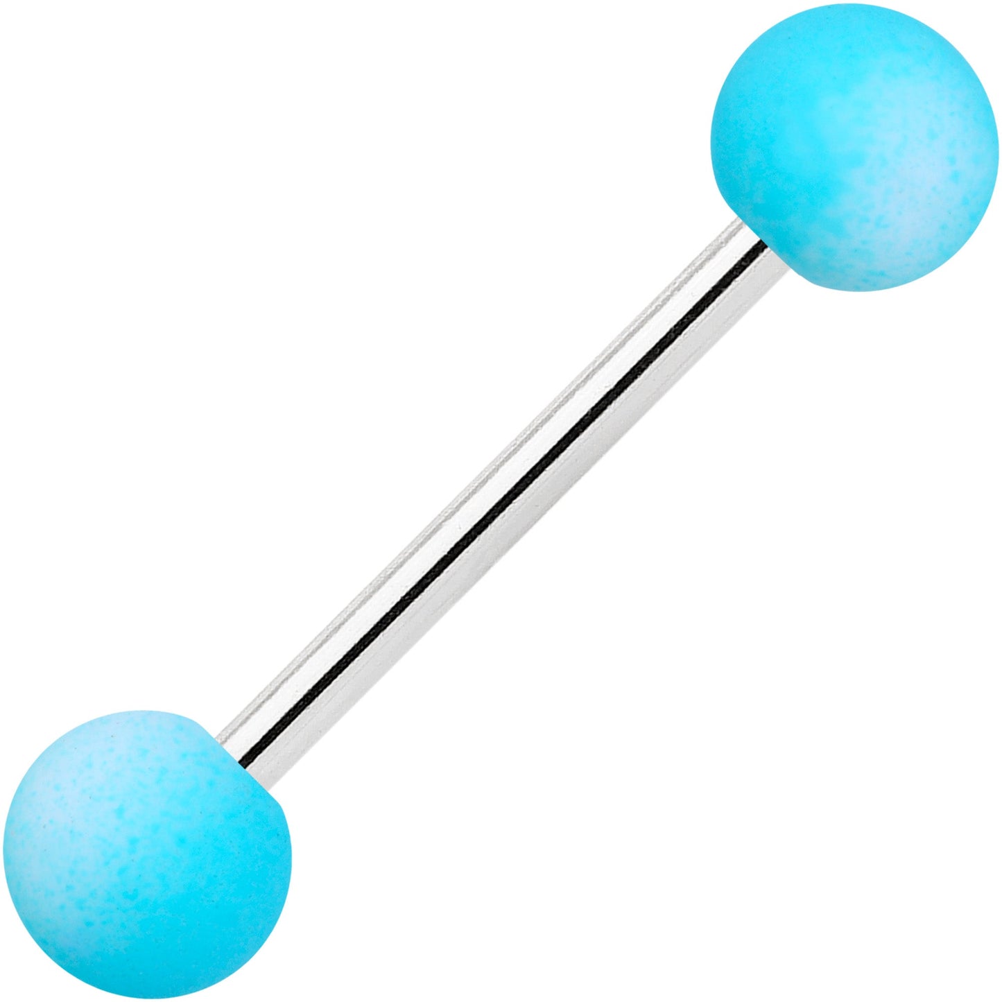 Blue White Ombre Soft Finish Barbell Tongue Ring