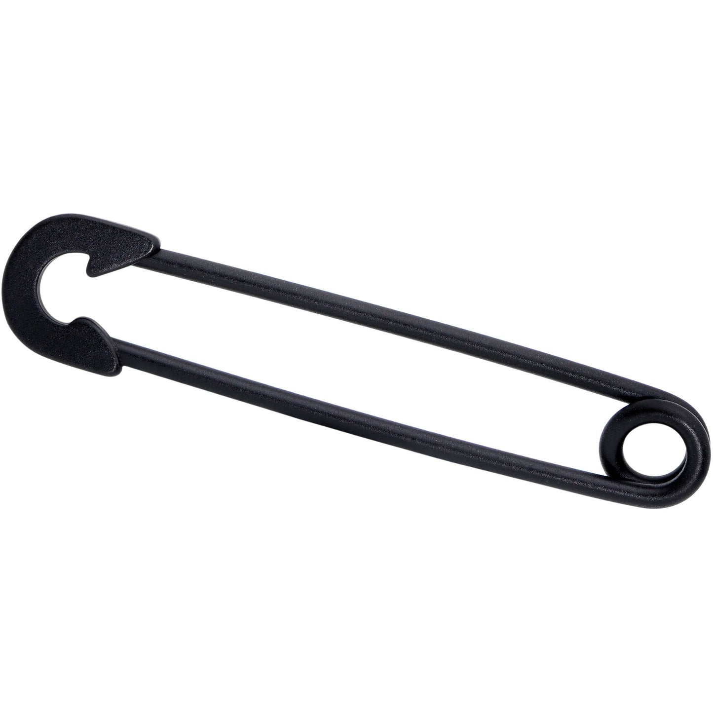 14G Black Matte Punk Rock Safety Pin Industrial Barbell 38mm