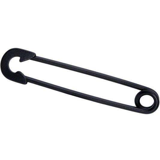 14G Black Matte Punk Rock Safety Pin Industrial Barbell 38mm