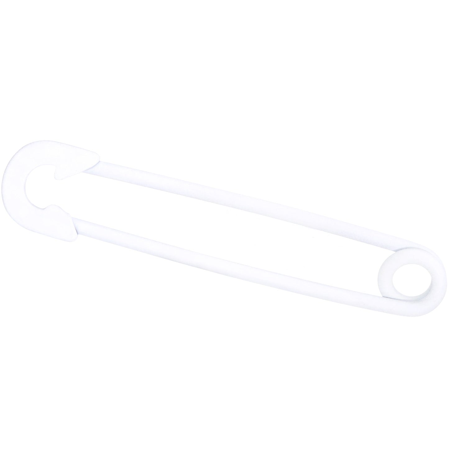 14G White Matte Punk Rock Safety Pin Industrial Barbell 38mm