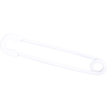 14G White Matte Punk Rock Safety Pin Industrial Barbell 38mm