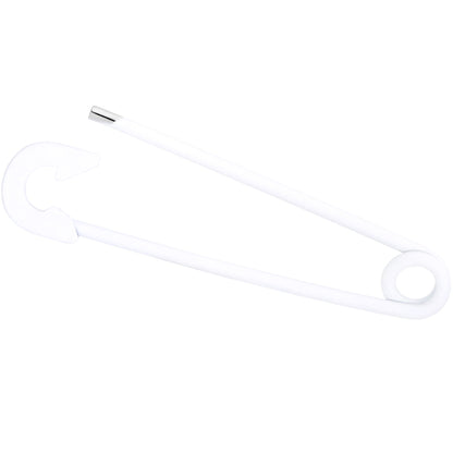 14G White Matte Punk Rock Safety Pin Industrial Barbell 38mm