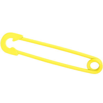 14G Yellow Matte Punk Rock Safety Pin Industrial Barbell 38mm