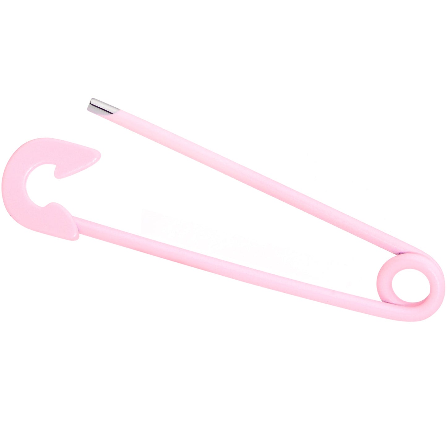 14G Pink Matte Punk Rock Safety Pin Industrial Barbell 38mm