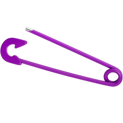 14G Purple Matte Punk Rock Safety Pin Industrial Barbell 38mm