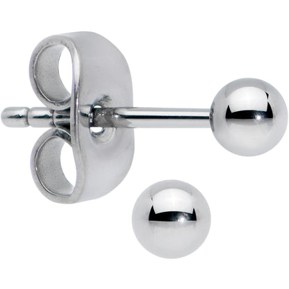 20G 3mm Ball End Grade 23 Titanium Post Stud Earrings