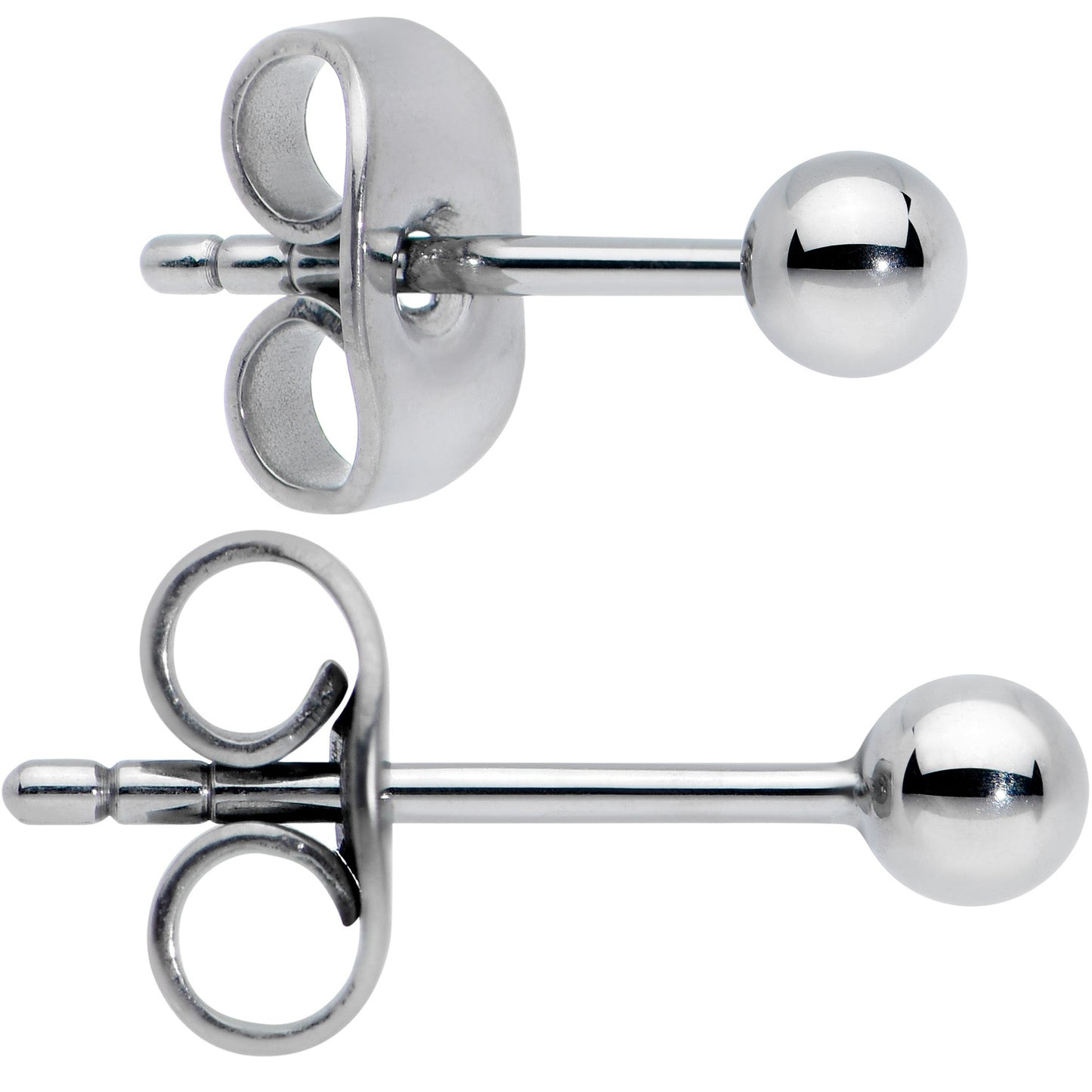 20G 3mm Ball End Grade 23 Titanium Post Stud Earrings