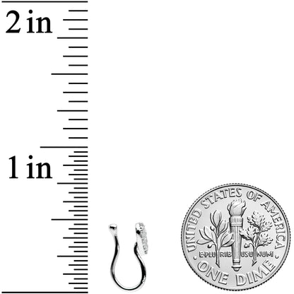 Clear CZ Gem Paved Heart Clip On Fake Nose Ring