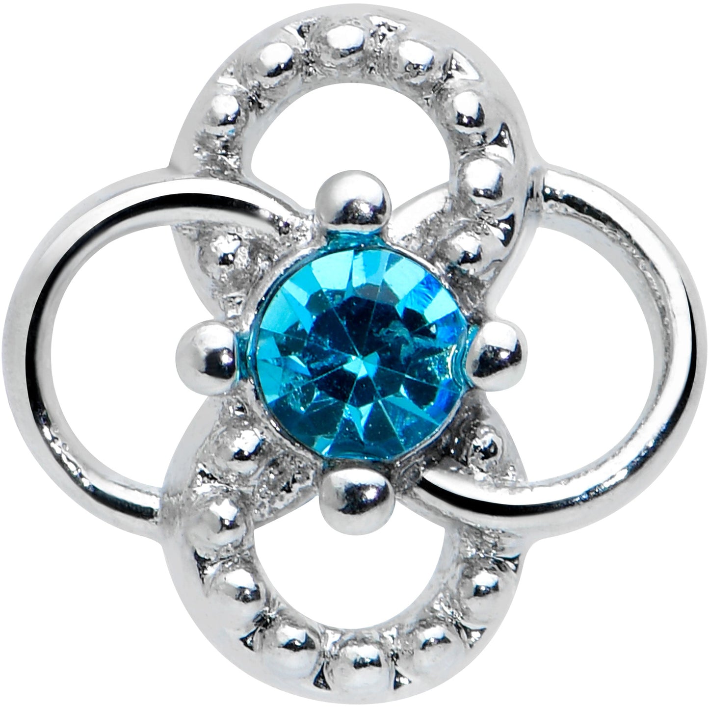 16G 1/4 Blue Gem Celtic Knot Cartilage Labret Monroe Tragus