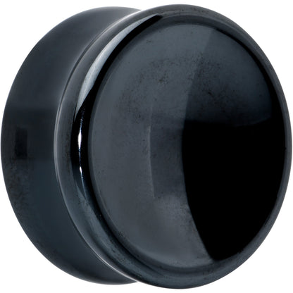 Black Hematite Concave Saddle Plug Set