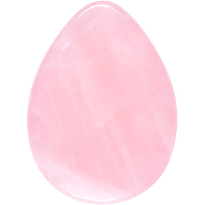 Pink Rose Quartz Drop Saddle Plug Set