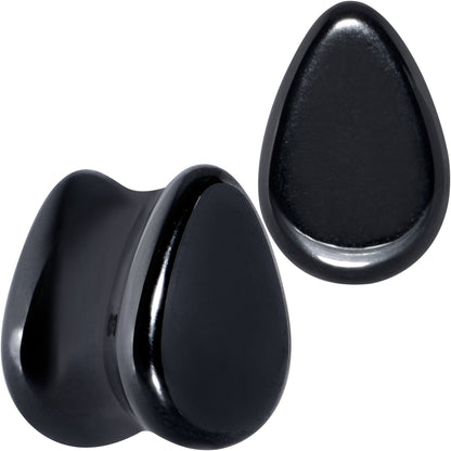 Black Hematite Stone Drop Saddle Plug Set