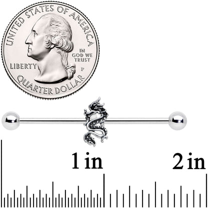 14G Regal Medieval Dragon Industrial Barbell 38mm