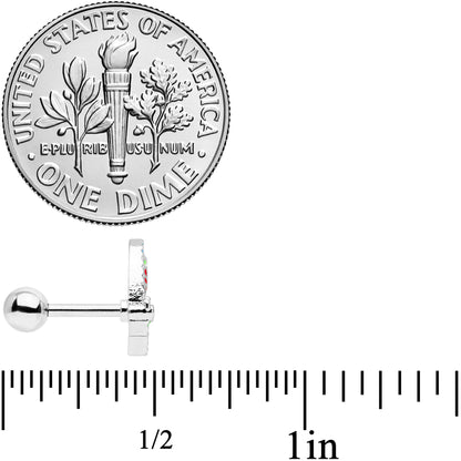 16G 1/4 Mosaic Butterfly Cartilage Tragus Earring