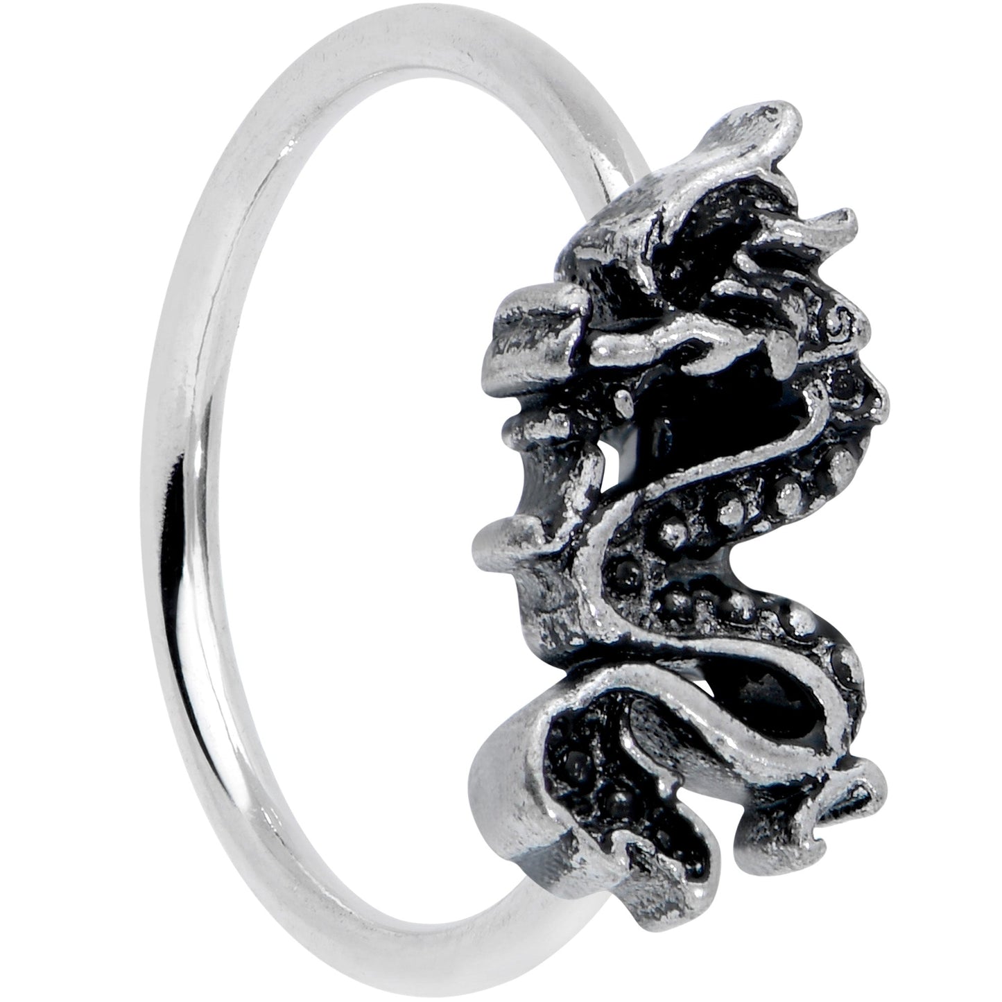 20G 5/16 Regal Medieval Dragon Nose Hoop